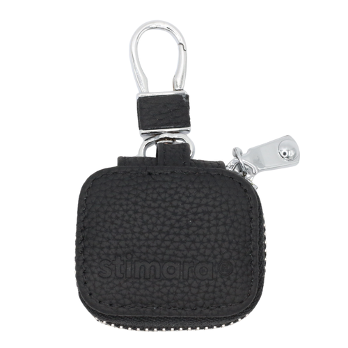 Premium Leather Keychain Case - Black