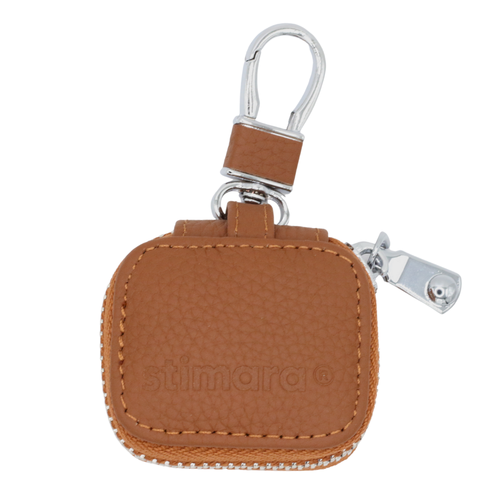 Premium Leather Keychain Case - Brown
